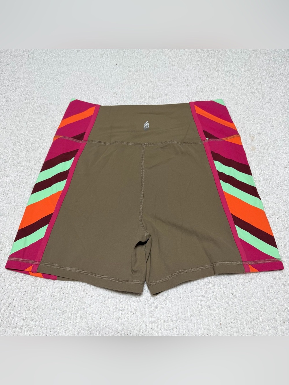 FP Movement Colorblock Biker Shorts Geometric Print Large